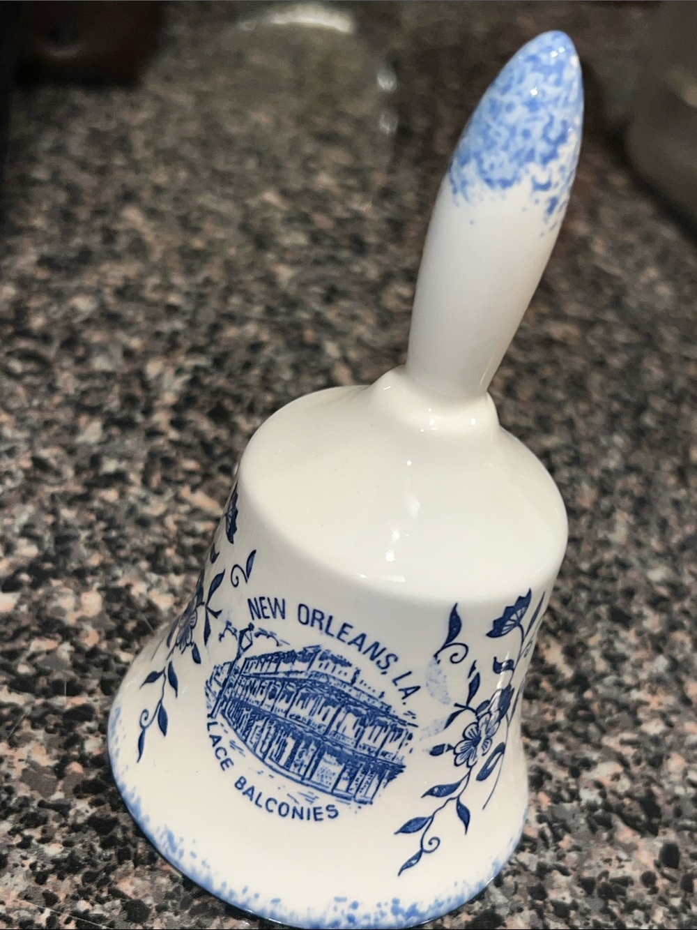 Blue and White New Orleans Souvenir Bell